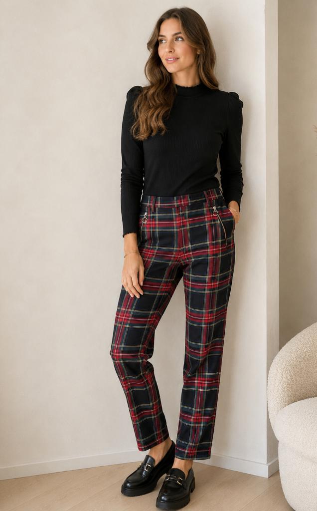 Zara broek/pantalon maat S/M ruit, Maat 38/40 (M), Zara, Ophalen of Verzenden, Zo goed als nieuw