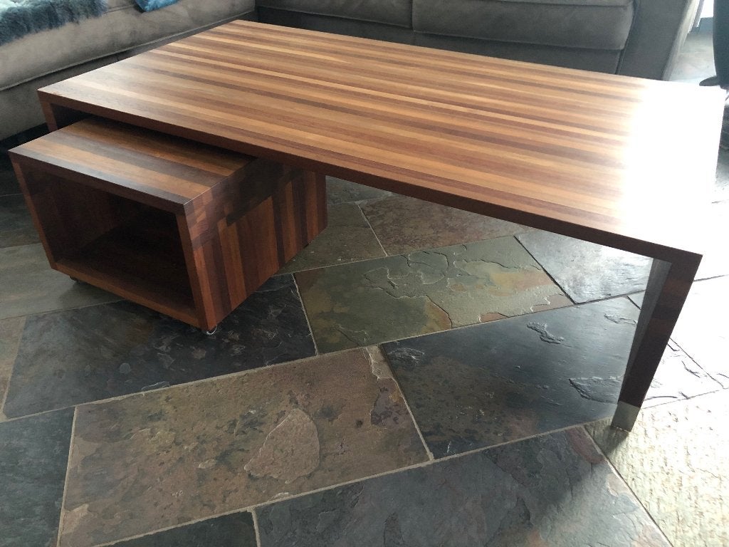 Leolux houten salontafel 140x75x30cm, Huis en Inrichting, Tafels | Salontafels, Ophalen, Gebruikt, 100 tot 150 cm, 50 tot 100 cm