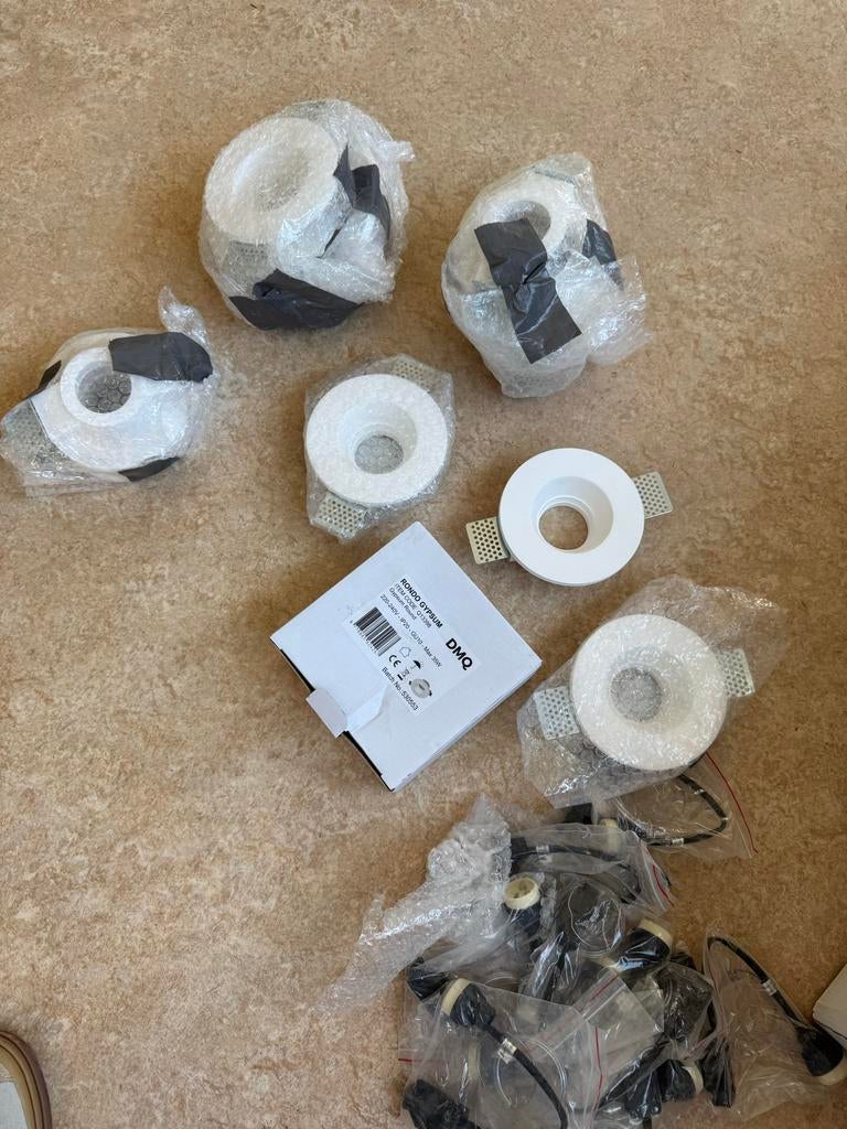 DMQ Rondo Gips Inbouwspots GU10 - 12stuks, Overige materialen, Nieuw, Ophalen of Verzenden, Inbouw