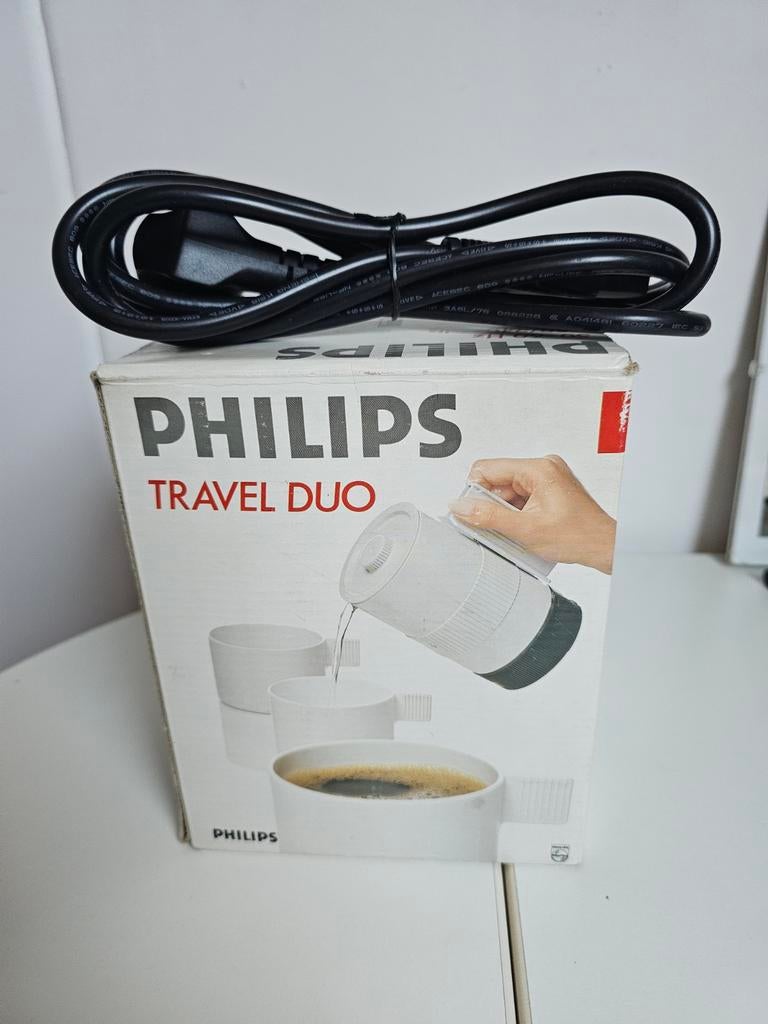 Philips Travel Duo Koffiezetapparaat 220V, Gebruikt, Koffiemachine, Gemalen koffie, Ophalen of Verzenden