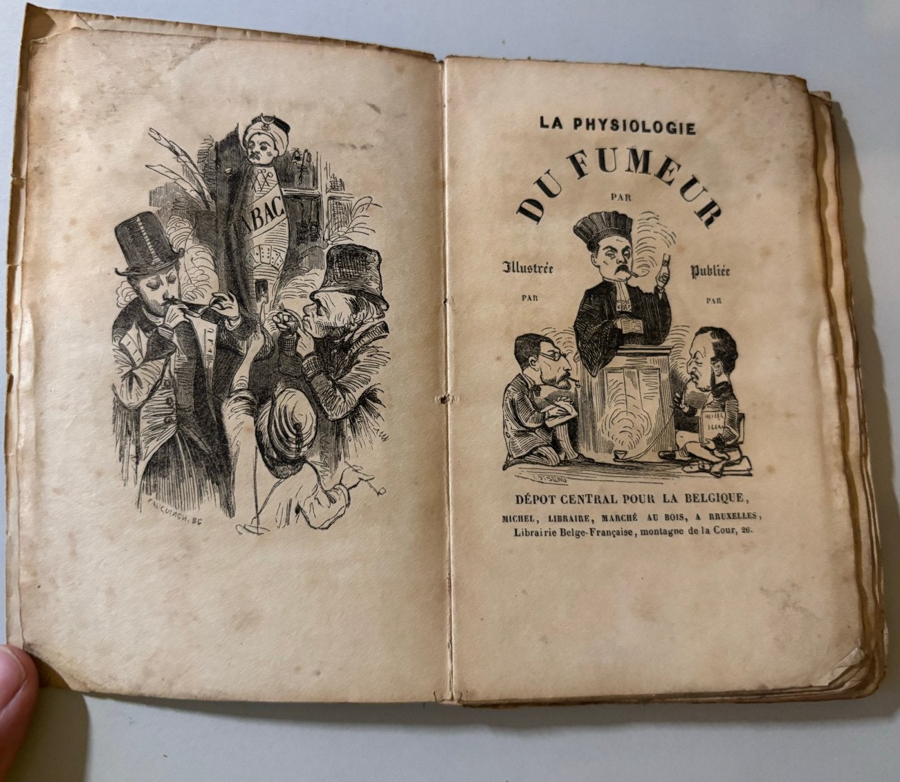 La Physiologie du Fumeur - Antiek Boek uit ca. 1840, Ophalen of Verzenden