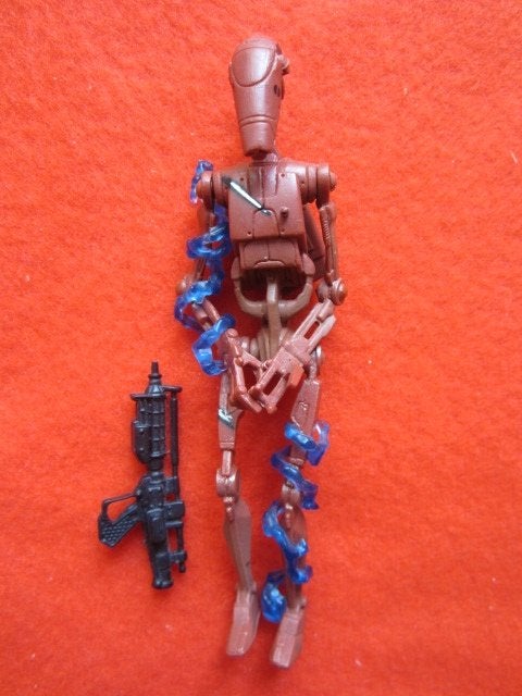 Star Wars figuur: Battledroid, Spider Droid, Jar Jar Binks, Ophalen of Verzenden, Zo goed als nieuw, Actiefiguurtje