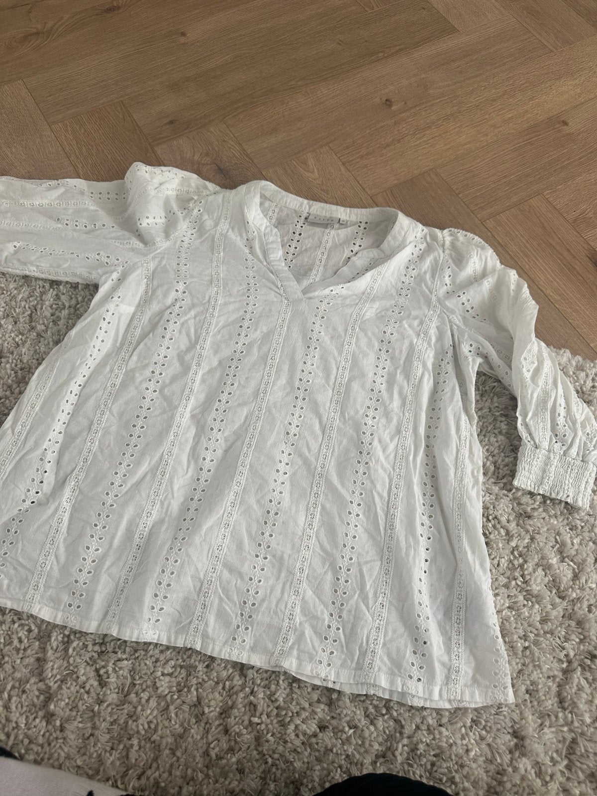 Witte Kaffe Curve Kanten Top Maat 42, Ophalen of Verzenden, Zo goed als nieuw, Maat 42/44 (L), Wit