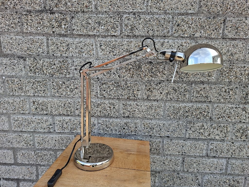 mooie grote bureau/hobbylamp chroom, Ophalen of Verzenden, Gebruikt