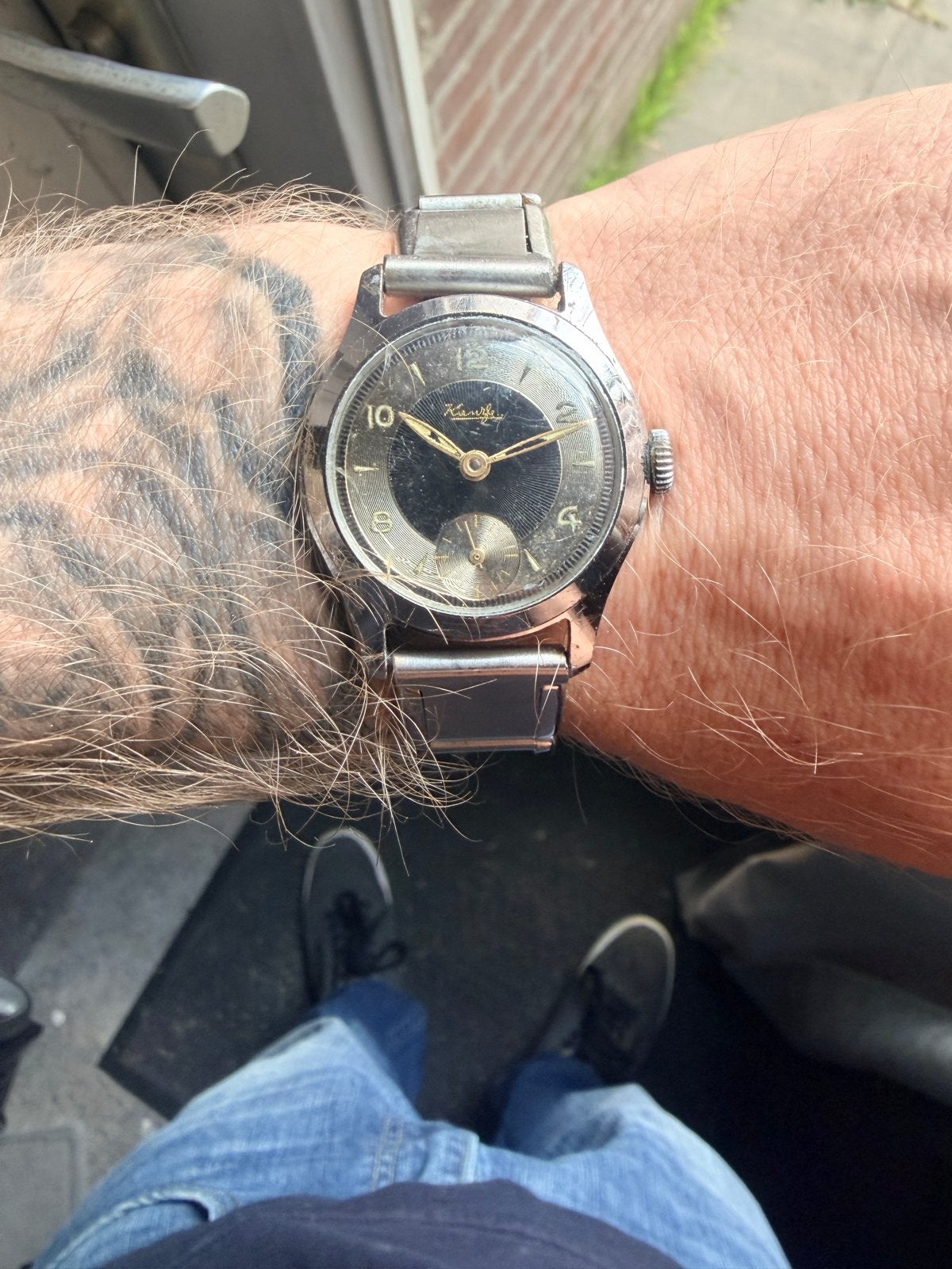 Zeldzaam Kienzle Luftwaffe WOII Militair Horloge - Mechanisc, Ophalen of Verzenden, Overige materialen, Overige typen