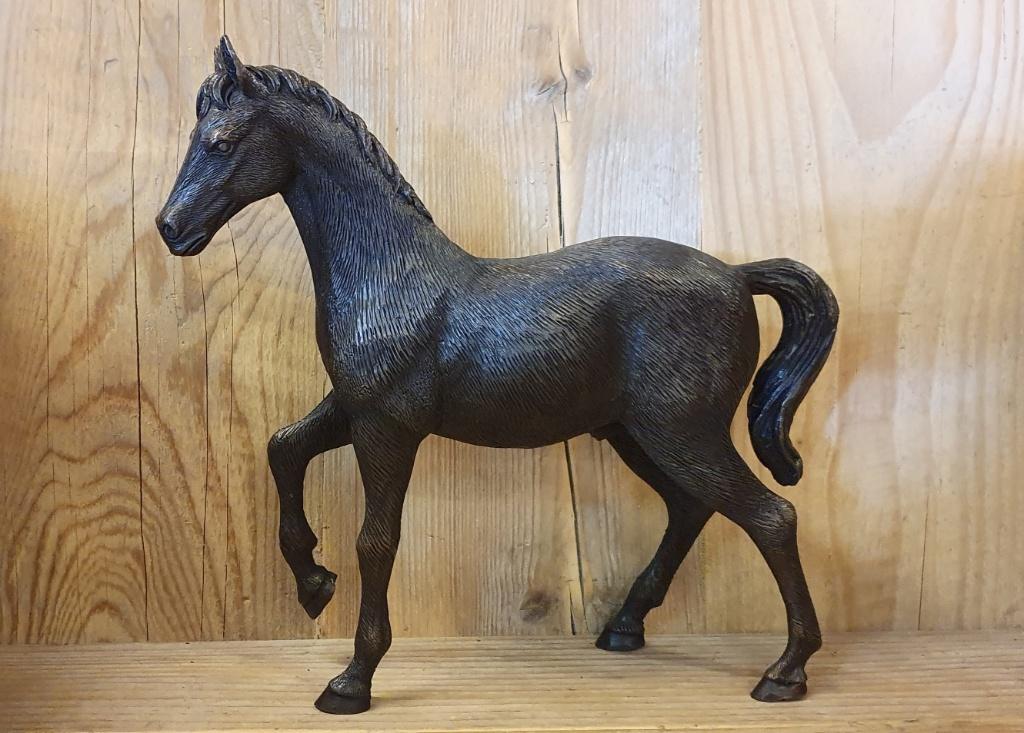 bronzen beeld /PAARD / hengst / 27 cm hoog, Ophalen of Verzenden, Paard, Beeldje of Figuurtje