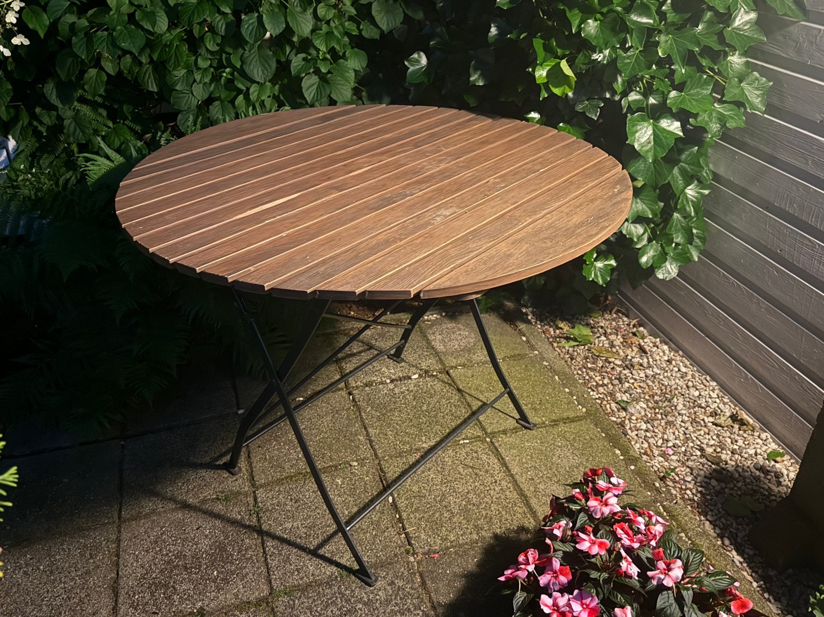Tuintafel, Tuin en Terras, Terrasdelen en Vlonders, Ophalen, Gebruikt, Hout