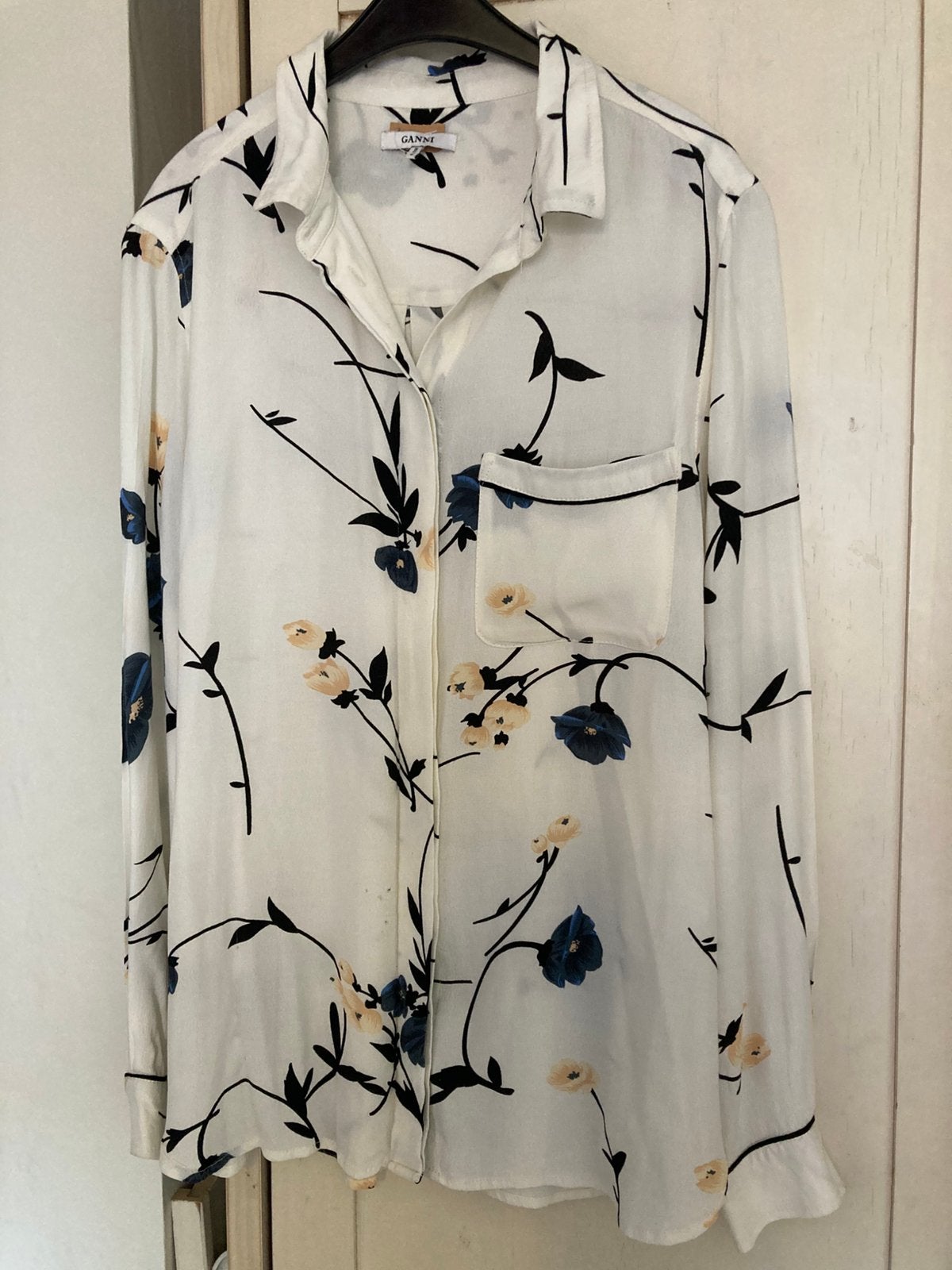 Mooie Ganni blouse, mt 38, Kleding | Dames, Blouses en Tunieken, Gedragen, Maat 38/40 (M), Ophalen of Verzenden