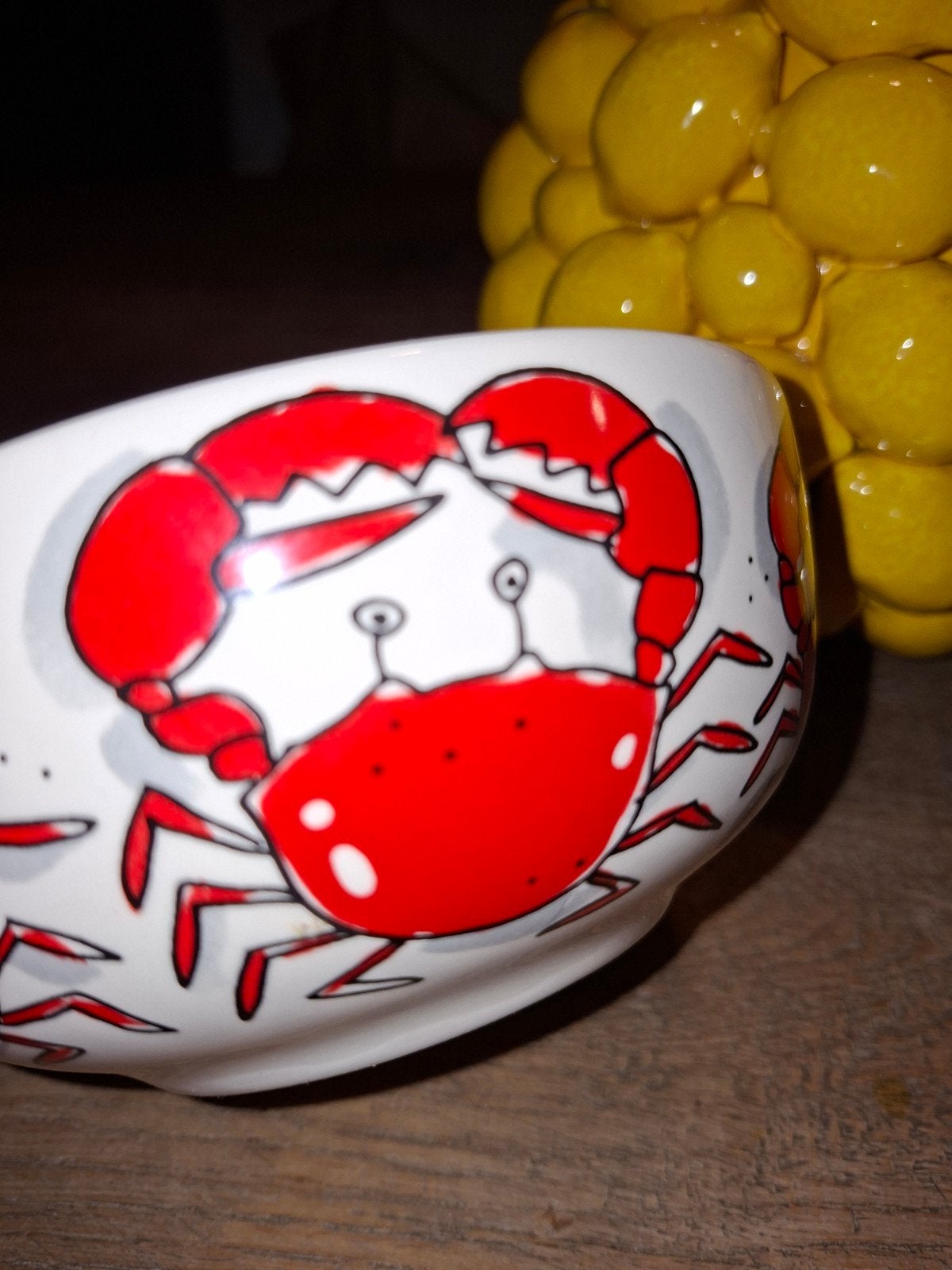 Blond Kom La Plage Kreeft 15 cm - Nieuw met prijskaartje, Porselein of Keramiek, Schaal, Rond, Nieuw