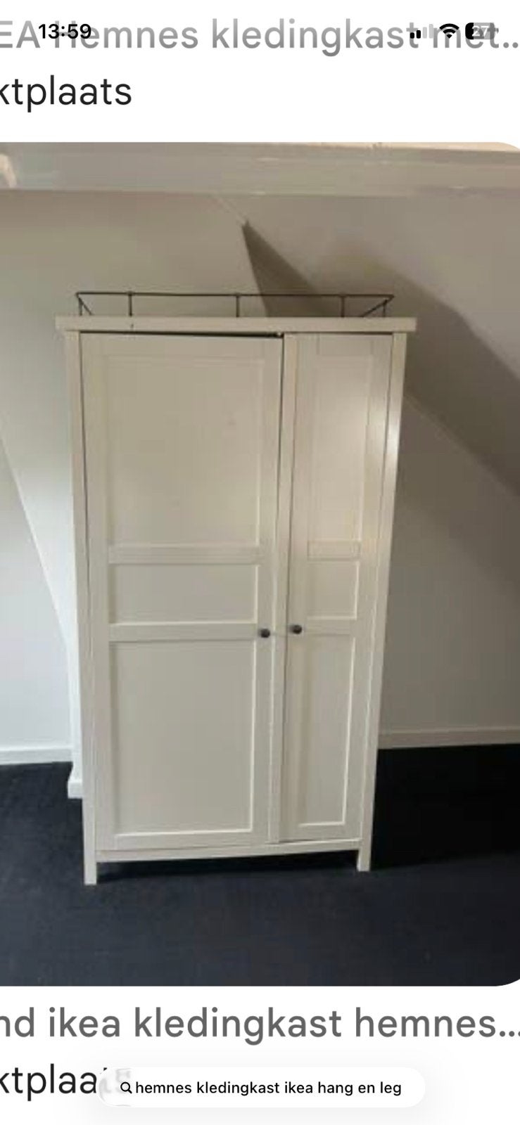 Hemnes kast IKEA, Ophalen, 100 tot 150 cm, Zo goed als nieuw, 150 tot 200 cm