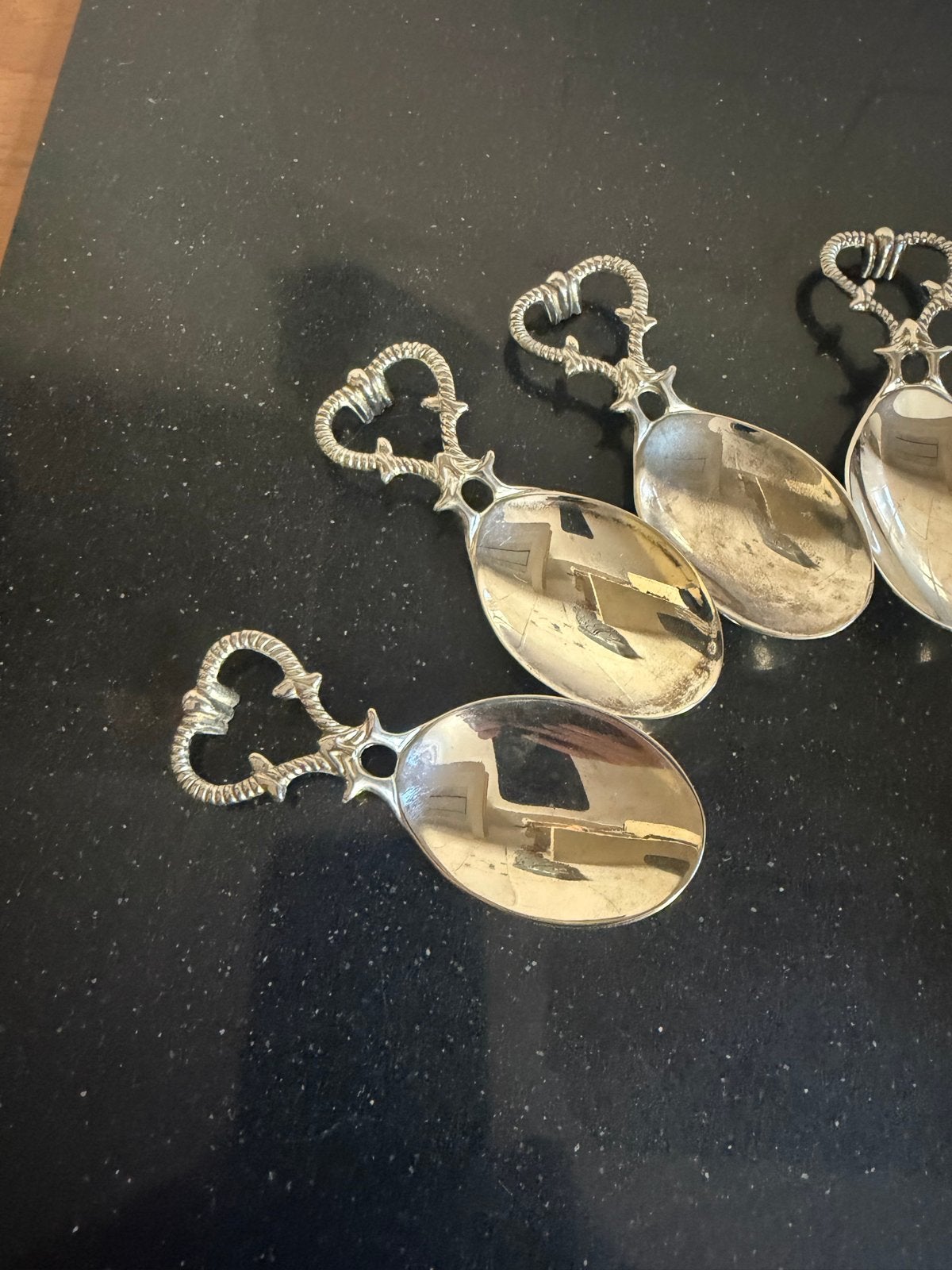 Set van 6 Italiaanse antieke amuselepels uit 1950 verzilverd, Antiek en Kunst, Antiek | Bestek, Ophalen of Verzenden