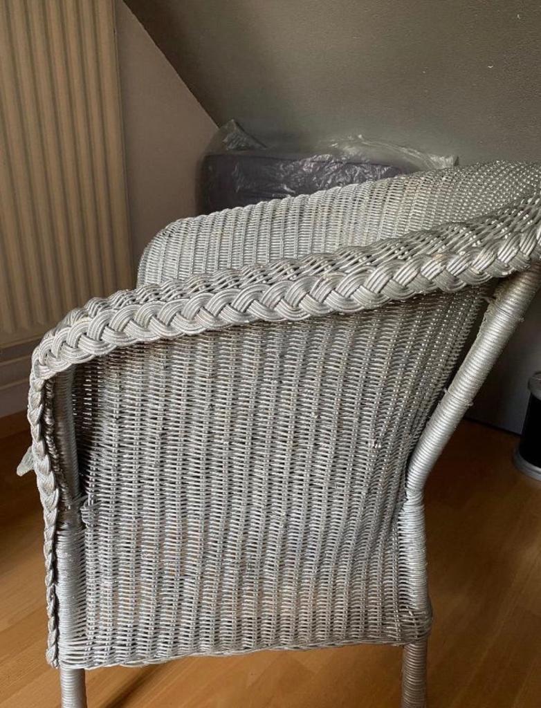 Lloyd loom stoel, Huis en Inrichting, Stoelen, Ophalen, Gebruikt, Overige kleuren, Riet of Rotan