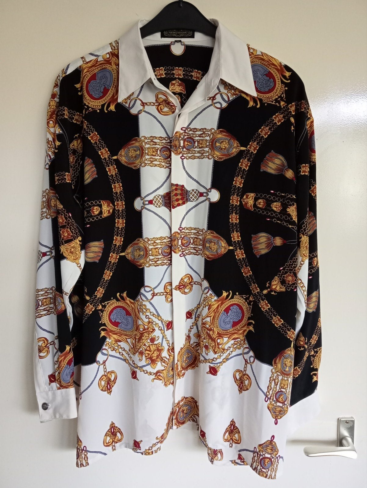 Heren overhemd met barokprint en Medusa-details, Kleding | Heren, Ophalen of Verzenden