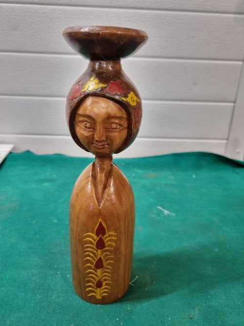 kandelaar pop chinees houtsnijwerk, Ophalen of Verzenden, 'T Olde Gre-j, Info@toldegrej.nl, Endepoelstraat 20f Didam