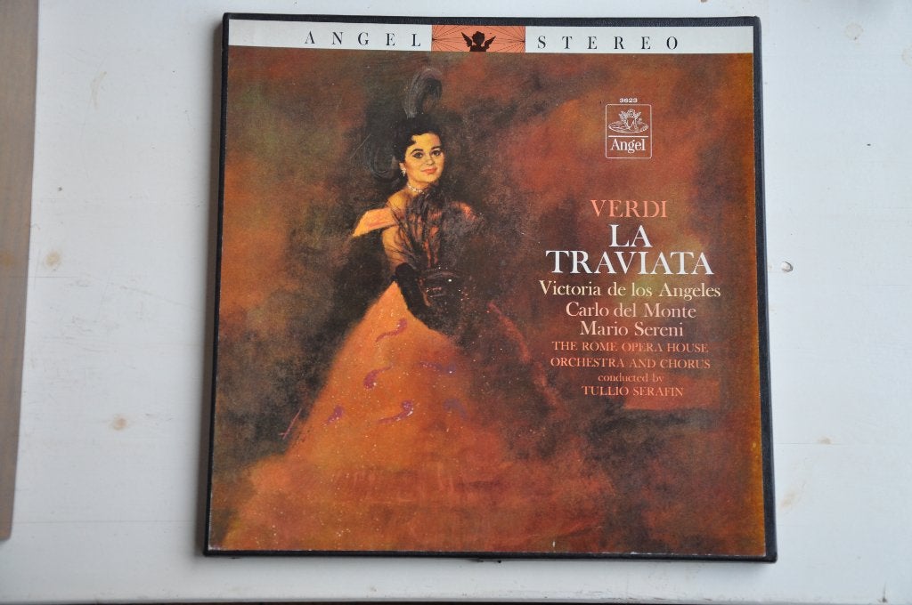 3LP Verdi - La Traviata - USA Angel Records - Stereo, Boxset, Verdi, Opera of Operette, Ophalen of Verzenden