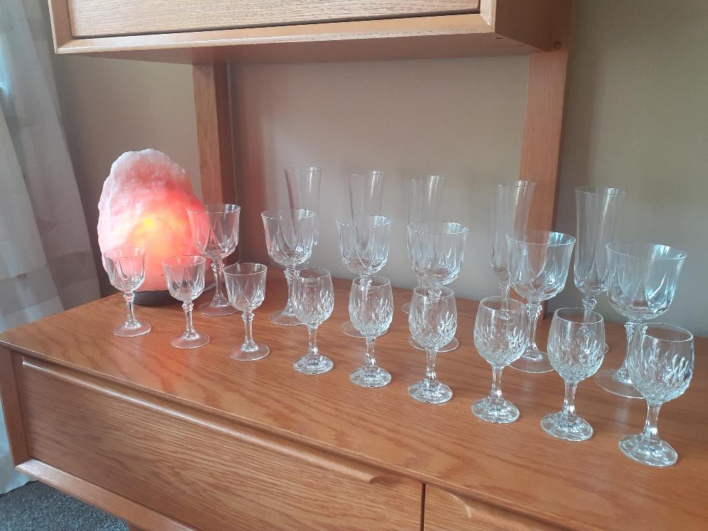 Kristallen glazen, Antiek en Kunst, Curiosa en Brocante, Ophalen of Verzenden