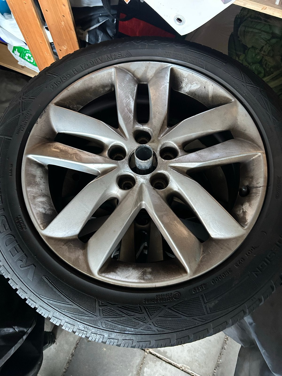 Winterbanden met velgen - 215/55 R17 98V M+S, Auto-onderdelen, Banden en Velgen, Ophalen, Banden en Velgen, 17 inch, Winterbanden