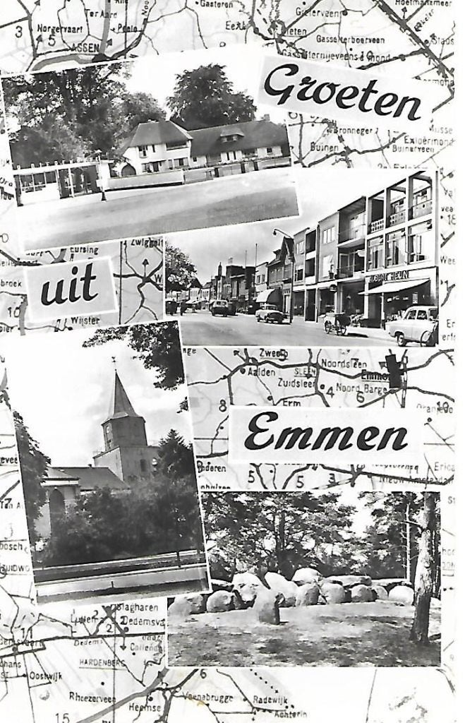 Emmen- -4-luik., Ophalen of Verzenden, 1960 tot 1980, Gelopen, Drenthe