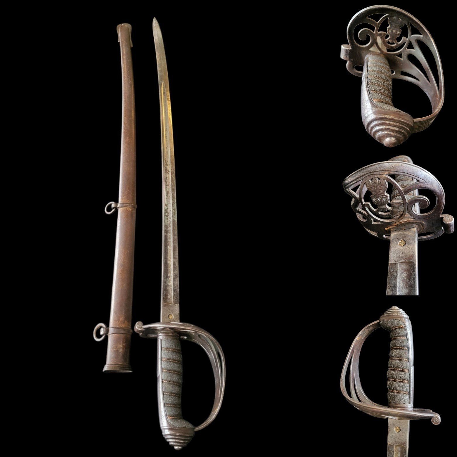 Brits officierszwaard,scherpschutters,model 1827 met schede, Ophalen of Verzenden