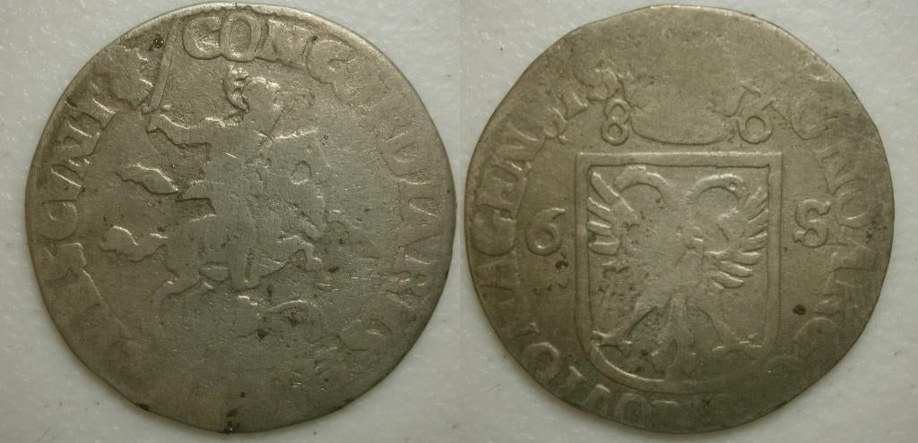0] Nijmegen Rijderschelling 1686, Postzegels en Munten, Munten | Nederland, Vóór koninkrijk, Zilver, 25 cent, Ophalen of Verzenden