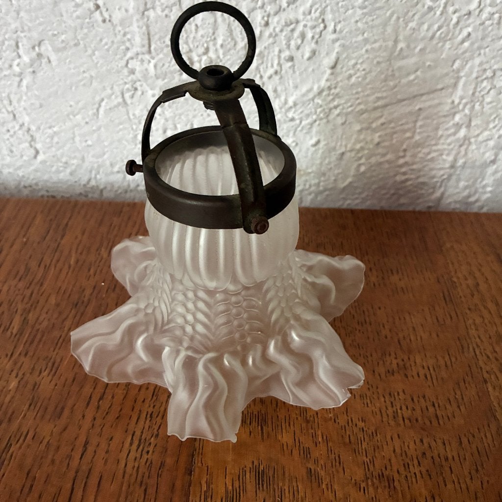 Vintage antiek hanglampje tulpkap, Antiek en Kunst, Antiek | Lampen, Ophalen