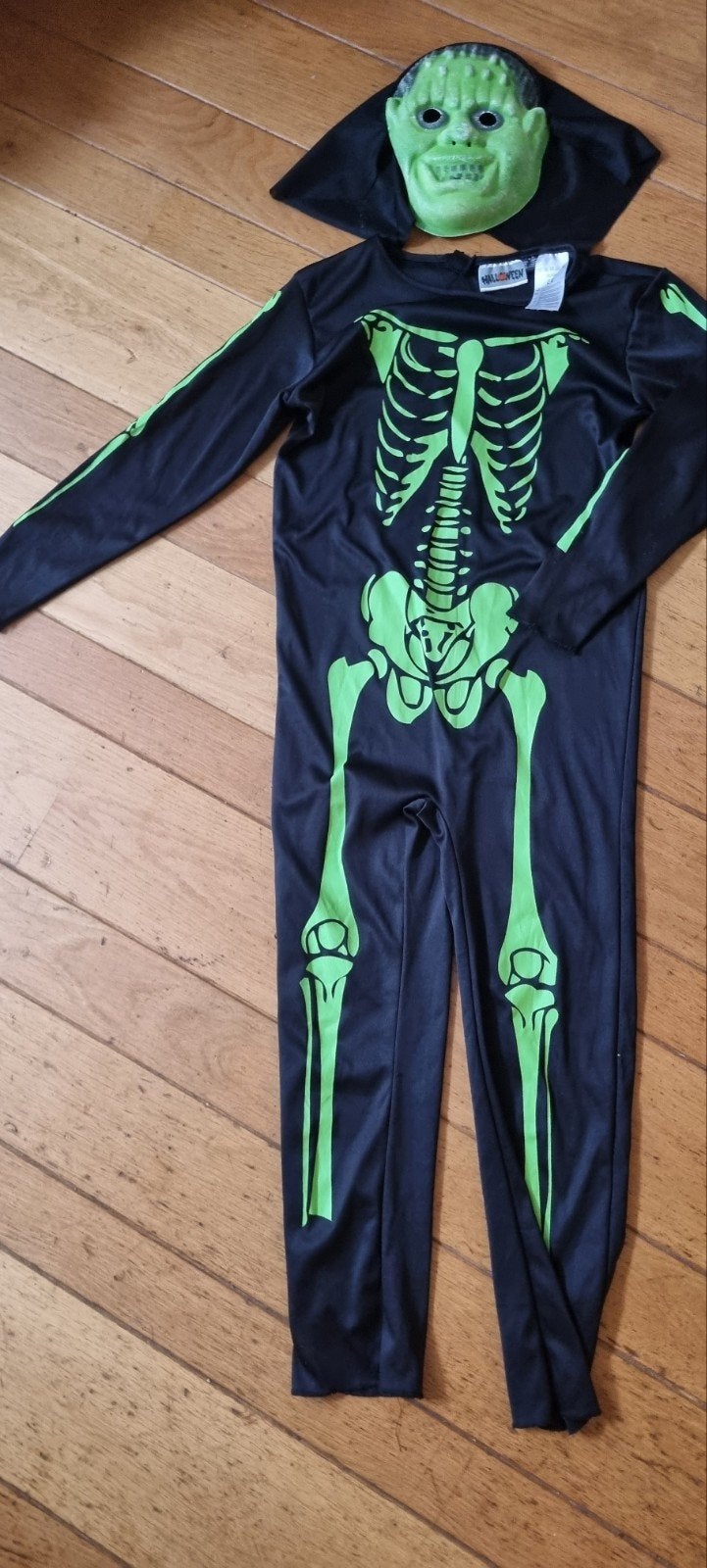Skeletpak Halloween Maat 122-128 met Masker Halloween, Kinderen en Baby's, Ophalen of Verzenden, Onbekend, Jongen of Meisje, Setje