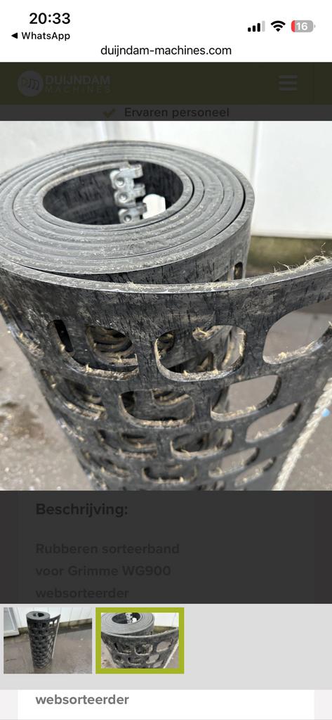 Wg 900 websorteerder maat 52/70, Ophalen, Akkerbouw, Aardappeltechniek
