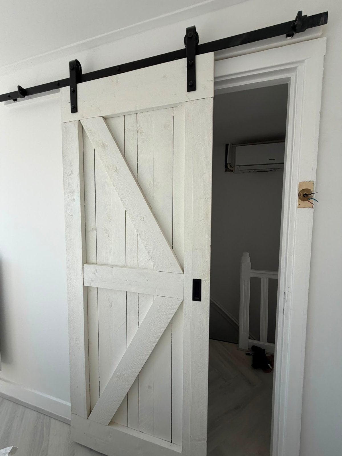 Witte schuifdeur  - Landelijke stijl, Doe-het-zelf en Verbouw, Deuren en Horren, Ophalen, 80 tot 100 cm, 215 cm of meer, Binnendeur