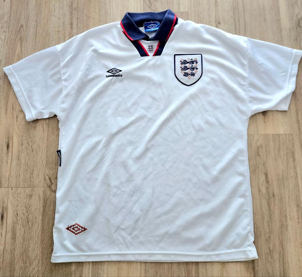 Engeland vintage voetbalshirt 1993, Verzamelen, Sportartikelen en Voetbal, Ophalen of Verzenden, Zo goed als nieuw, Buitenlandse clubs