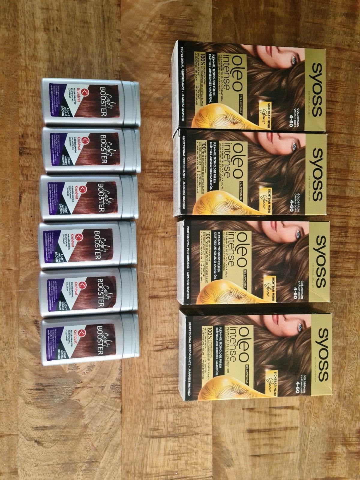 4x Syoss Oleo Intense Haarverf & 6x Kruidvat Color Booster, Ophalen of Verzenden, Nieuw, Haarverzorger of -hersteller