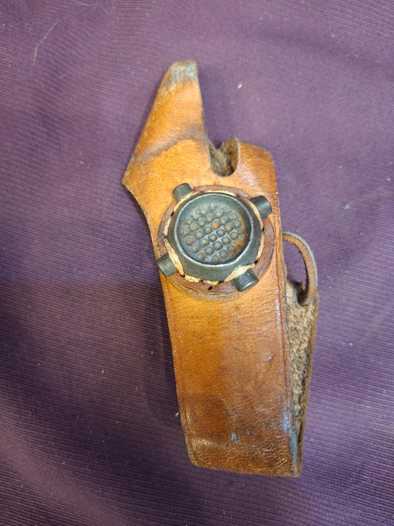 Vintage Zeilmaker Handschoen Rechts Leer met Metaal, Ophalen of Verzenden