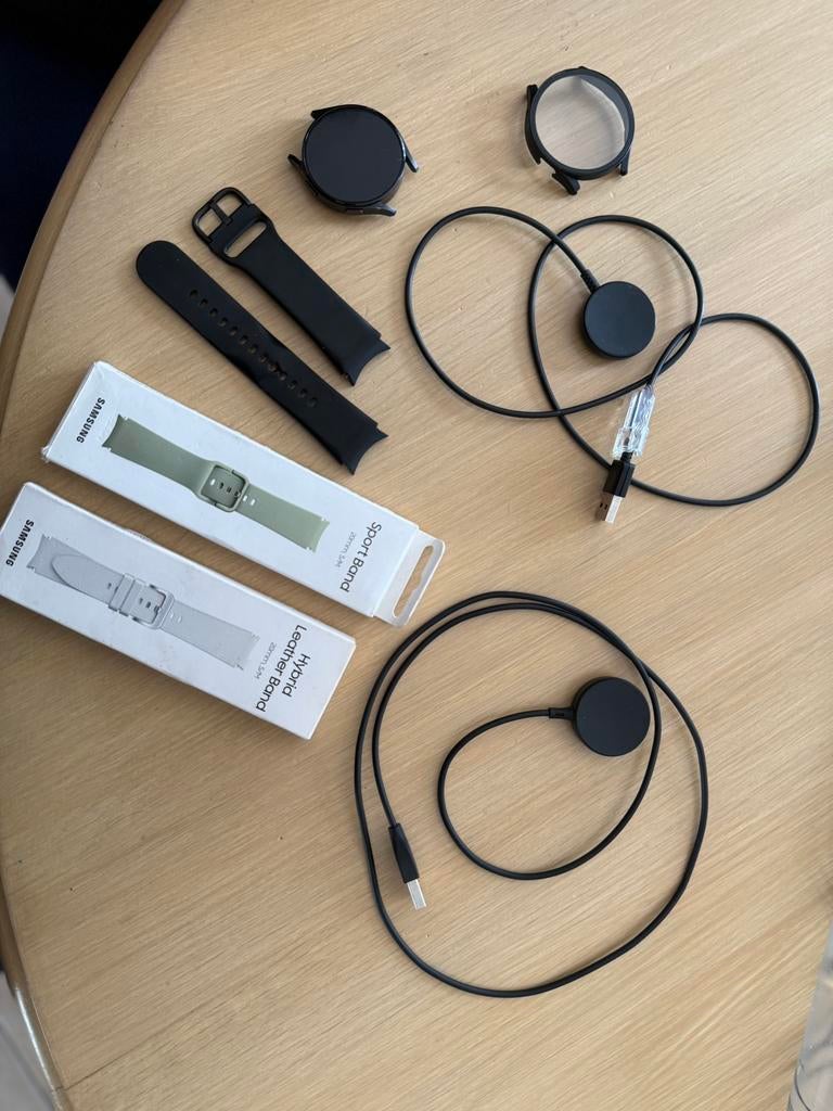 Samsung watch 4 44cm, Ophalen of Verzenden, Gebruikt, Zwart, Android