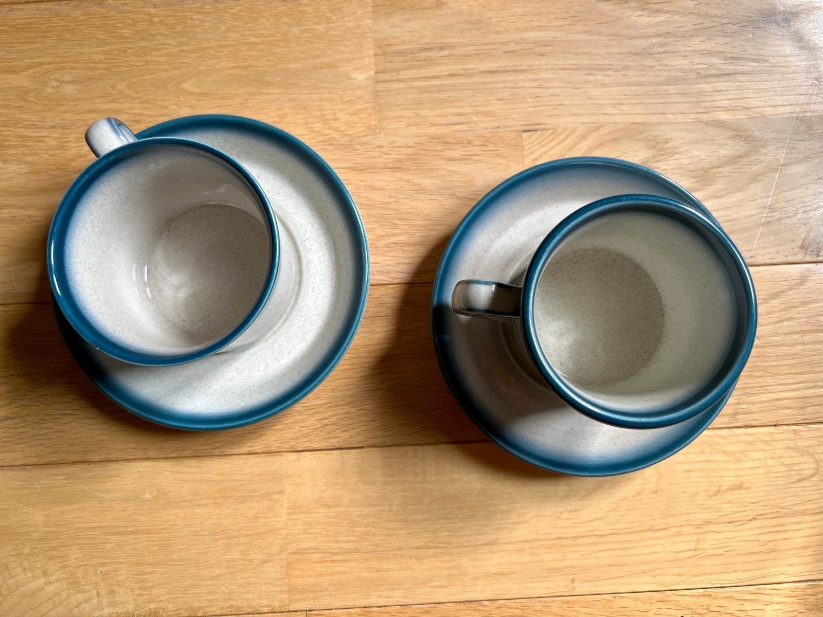 Wedgwood Blue Pacific Kop en Schotel (2 stuks), Huis en Inrichting, Gebruikt, Keramiek, Vintage, Ophalen of Verzenden