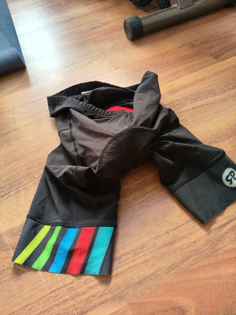 Fiets klikschoenen en fietsbroek (gel kussen), Ophalen of Verzenden, Zo goed als nieuw, Kleding