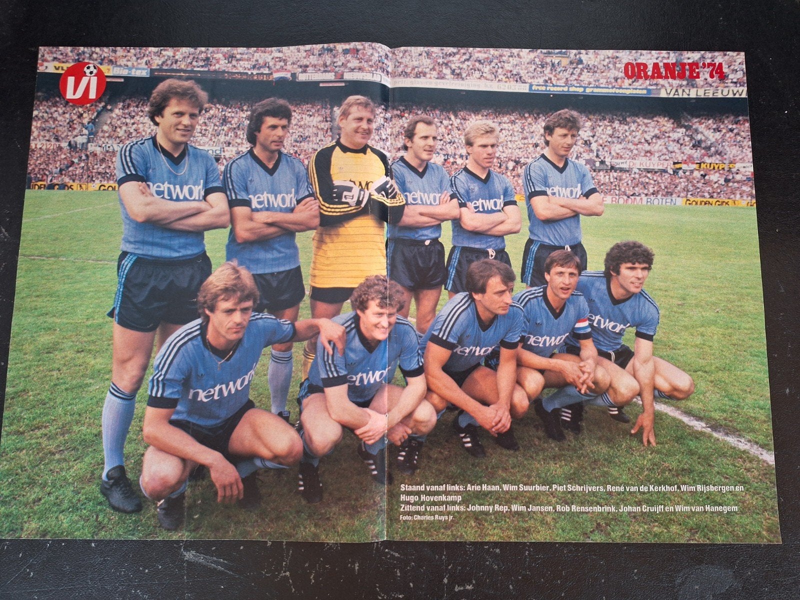 Oude unieke poster Nederlands Elftal - WK 1974, Ophalen of Verzenden, Zo goed als nieuw, Overige binnenlandse clubs, Poster, Plaatje of Sticker