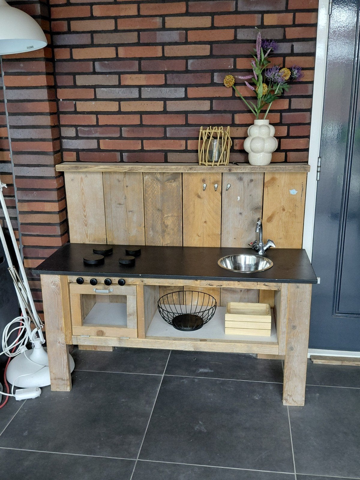 Houten kinderkeukentje - Speelkeuken, Ophalen, Gebruikt, Hout, Speelkeuken