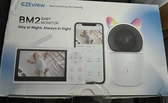 GZEVIEW BM2 Babyfoon met Camera en Groot Display, Kinderen en Baby's, Babyfoons, Ophalen of Verzenden, Zo goed als nieuw, 100 tot 250 meter