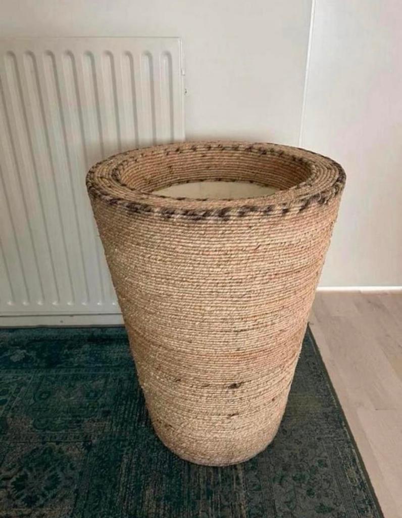 Grote bloempot, natuurlijk bohemian, Tuin en Terras, Bloembakken en Plantenbakken, Ophalen, Overige materialen, Gebruikt, Minder dan 60 cm