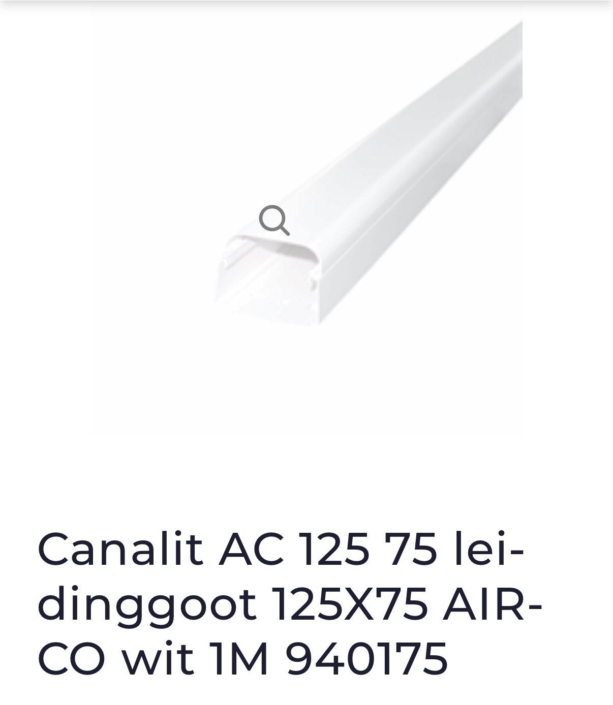 Canalit Aircogoot 125 x 75 x 2000 nieuw in doos, Ophalen, Minder dan 60 m³, Nieuw, 3 snelheden of meer