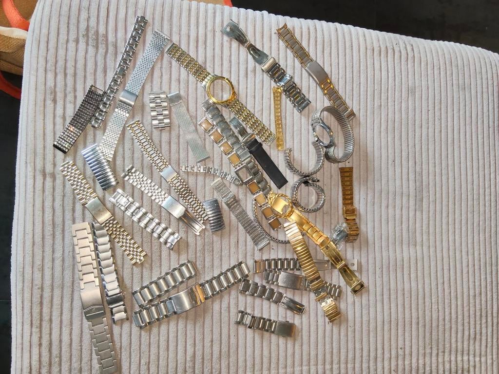 Diverse horlogebandjes - zilverkleurig en goudkleurig, Sieraden, Tassen en Uiterlijk, Horloges | Dames, Ophalen of Verzenden, Gebruikt