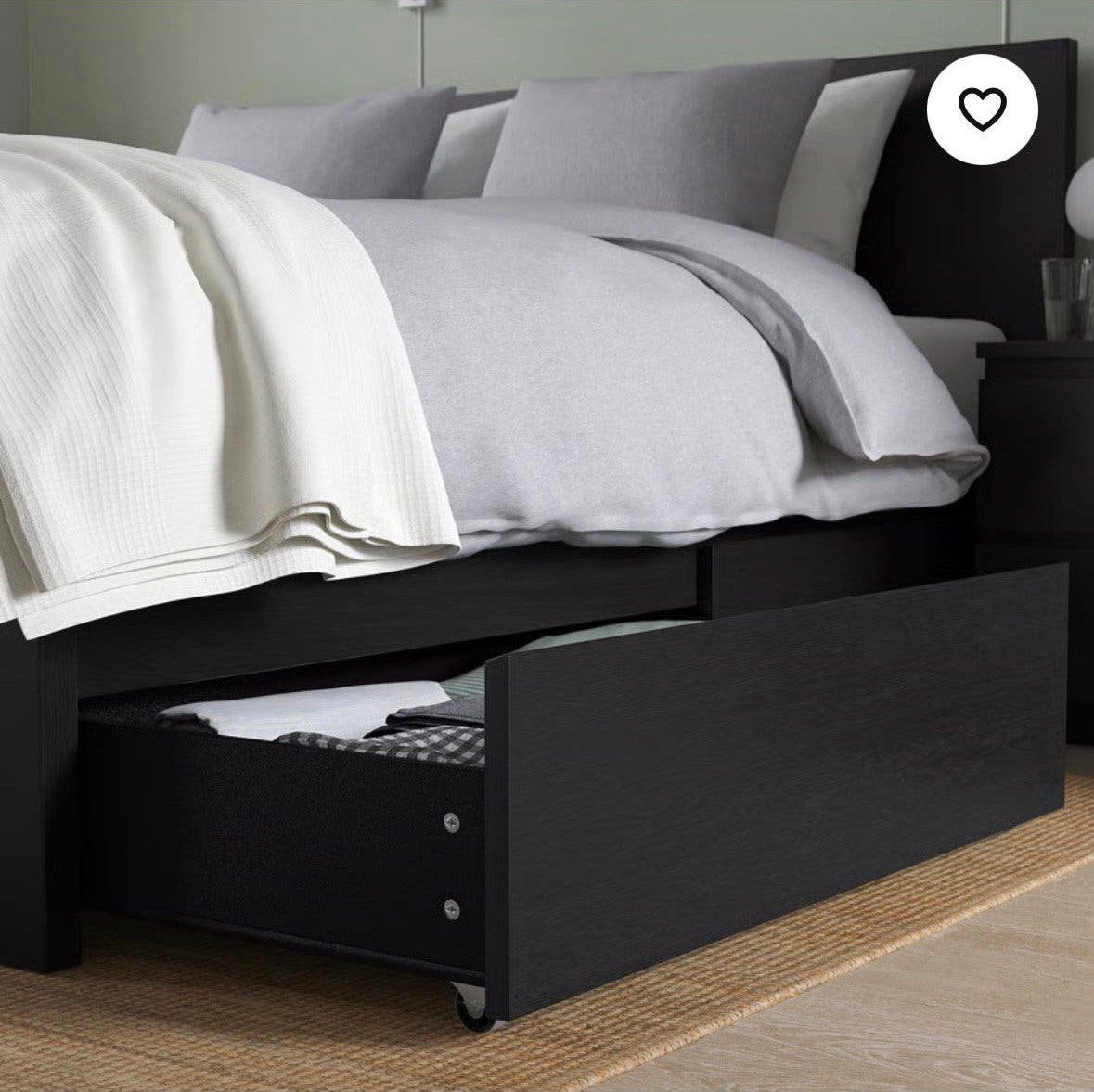 4 ikea malm lades ( zwart/ bruin ), Ophalen of Verzenden, Zo goed als nieuw, Eenpersoons