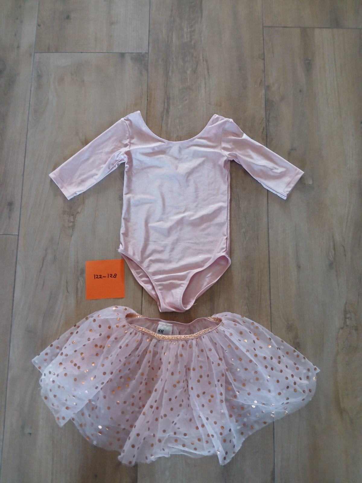 Roze glitter turnpakje met rokje - Maat 122-128, Ophalen, Zo goed als nieuw, Kleding