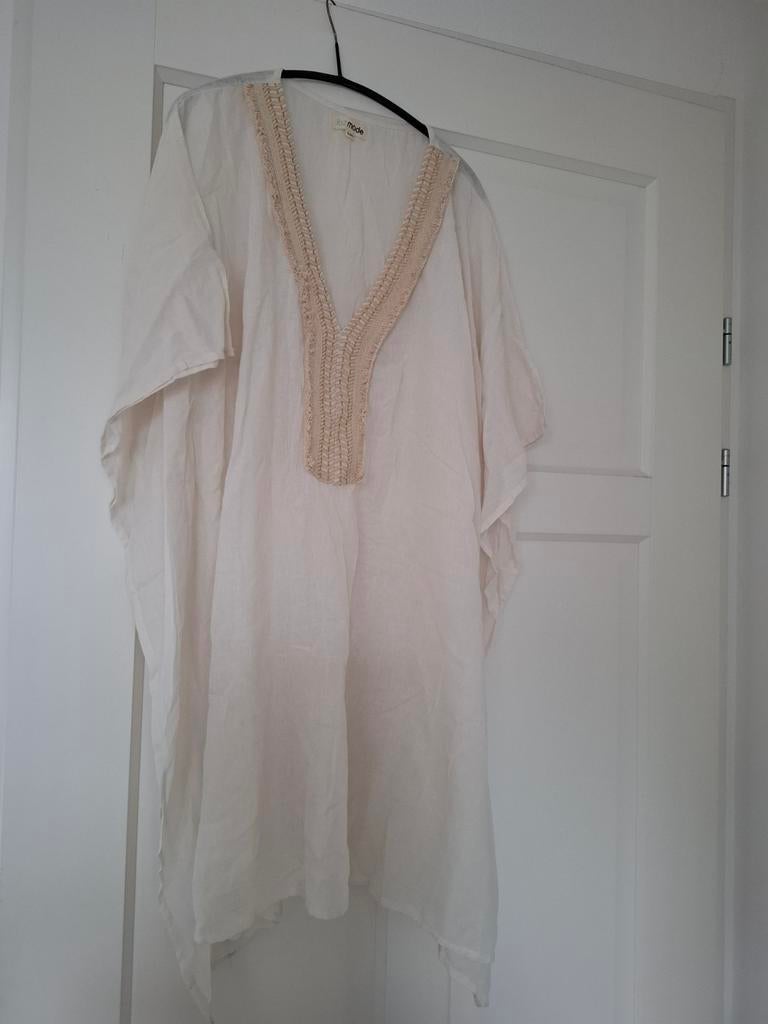 Ibiza Mode Kaftan Tuniek Wit XL/XXL, Kleding | Dames, Tops, Zo goed als nieuw, Maat 46/48 (XL) of groter, Overige kleuren, Korte mouw