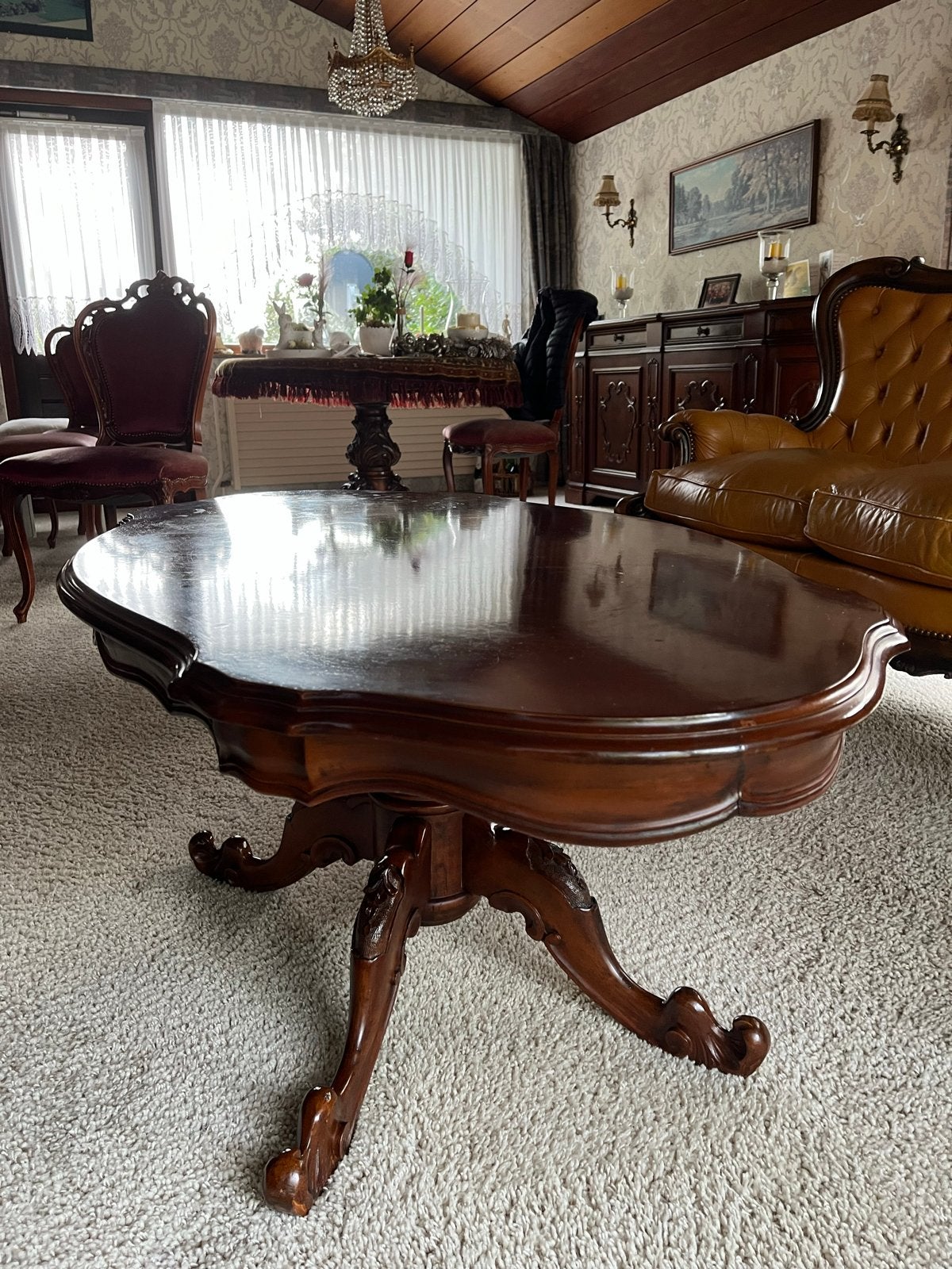 Antieke Salontafel - Klassiek Houten Design, Ophalen