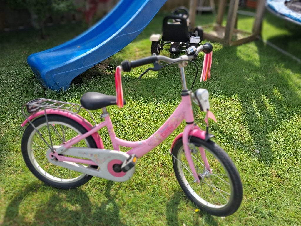 Meisjesfiets 18 inch, Ophalen, Terugtraprem, Gebruikt, Handrem