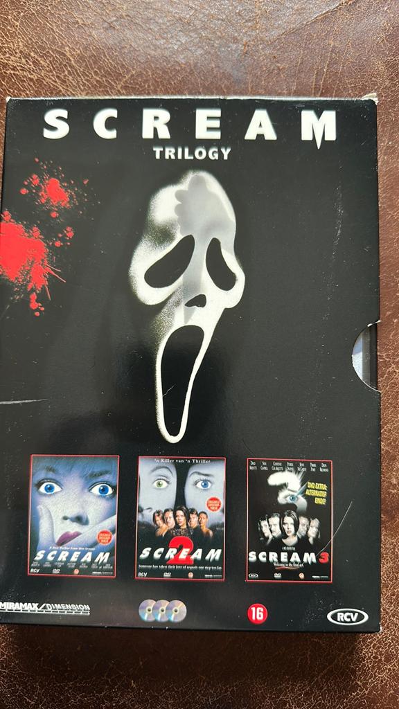 Scream Trilogie DVD Boxset - Horror Klassiekers, Cd's en Dvd's, Dvd's | Horror, Gebruikt, Vanaf 16 jaar, Slasher, Boxset