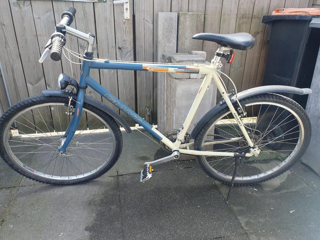 Mountainbike Giant wit/blauw., Fietsen en Brommers, Fietsen | Mountainbikes en ATB, Ophalen, Gebruikt, Velgrem, Giant