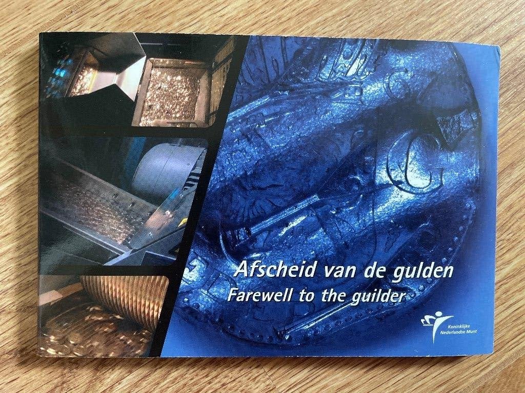 Herdenkingsset, muntset, Afscheid van de Guldrn, Postzegels en Munten, Munten | Nederland, Ophalen of Verzenden, Koningin Beatrix