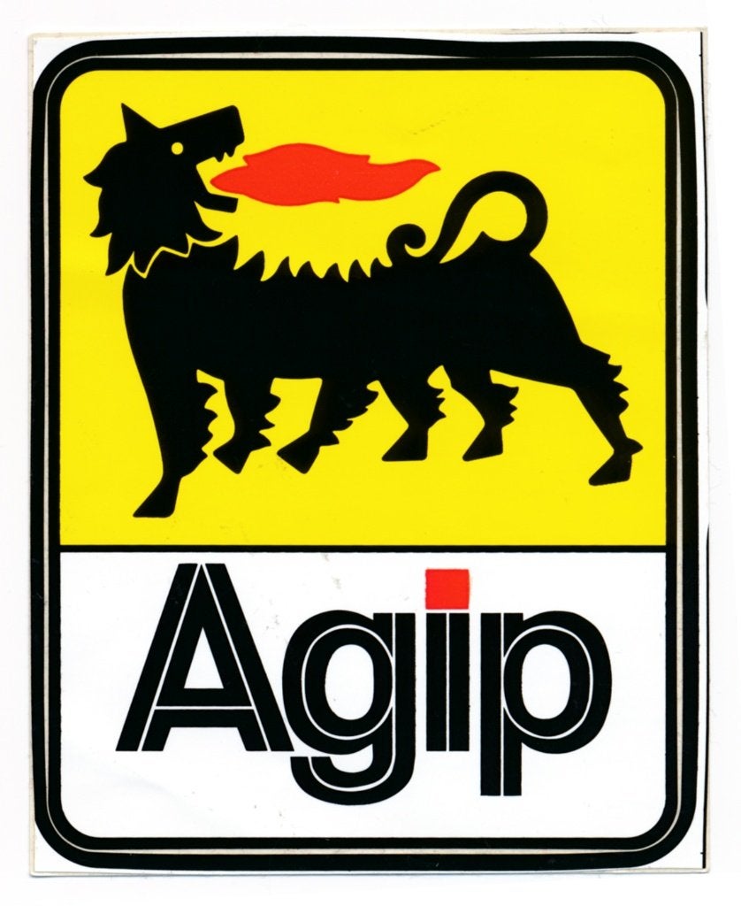 AGIP motor oil motorcycle sticker Moto Guzzi Ducati, Ophalen of Verzenden, Nieuw, Auto of Motor