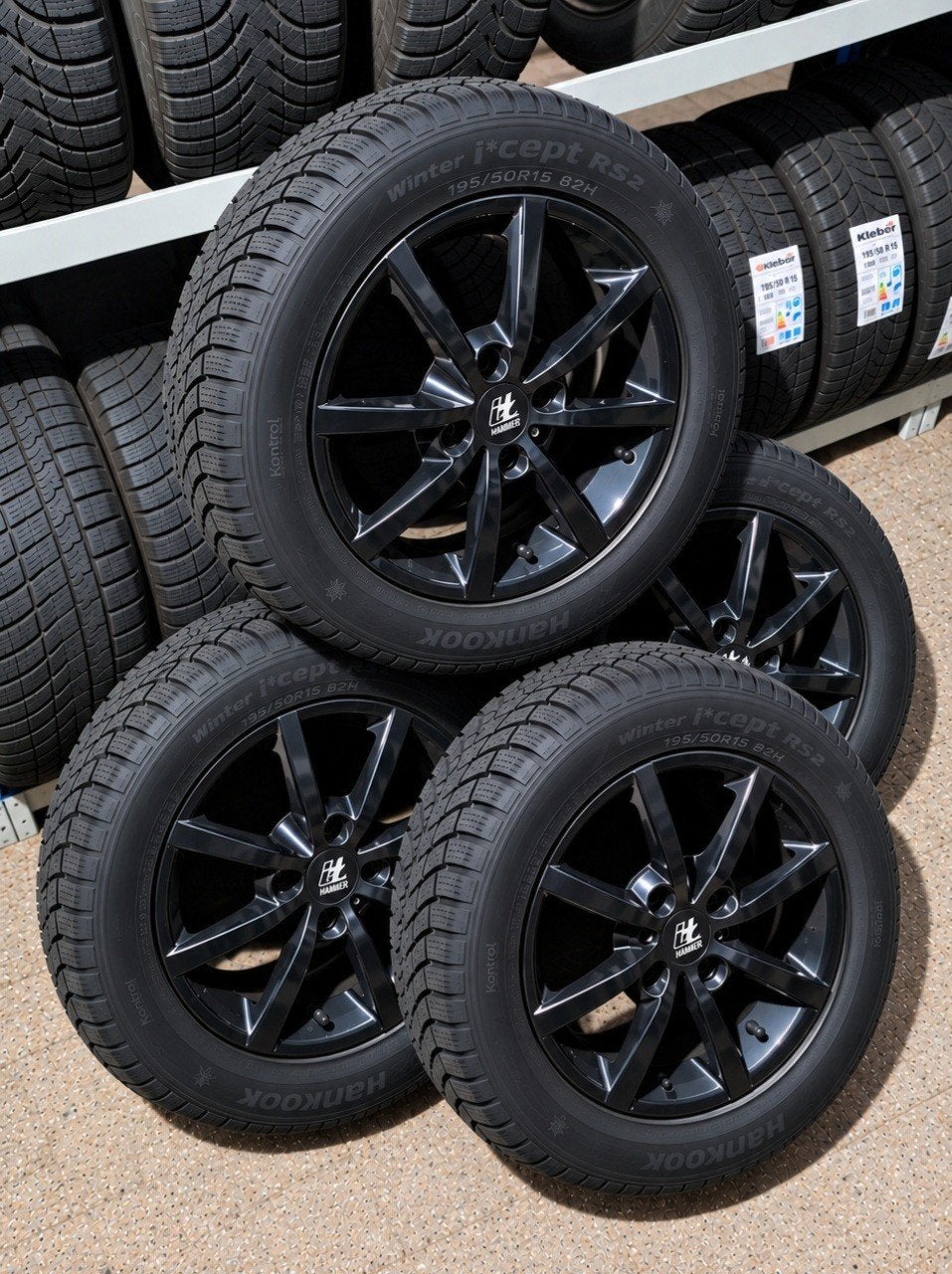 Winterbanden + velgen Fiat 500, Auto-onderdelen, Ophalen, Gebruikt, 15 inch, Banden en Velgen